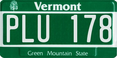 VT license plate PLU178