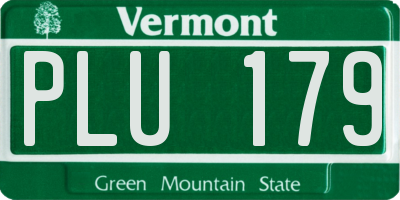 VT license plate PLU179