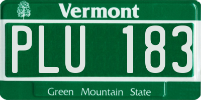 VT license plate PLU183