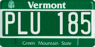 VT license plate PLU185