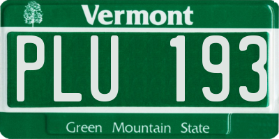 VT license plate PLU193