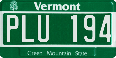 VT license plate PLU194