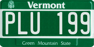 VT license plate PLU199