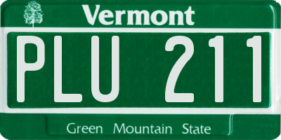 VT license plate PLU211