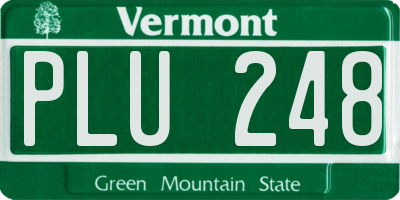 VT license plate PLU248