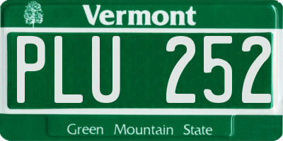 VT license plate PLU252