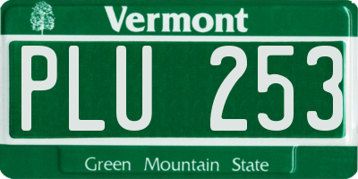 VT license plate PLU253
