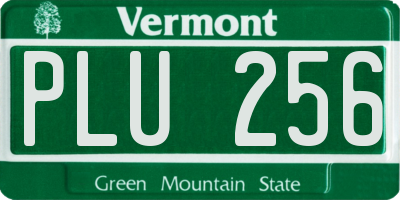 VT license plate PLU256