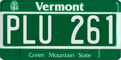 VT license plate PLU261