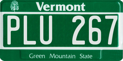 VT license plate PLU267