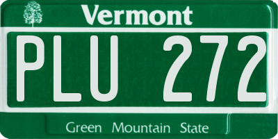 VT license plate PLU272