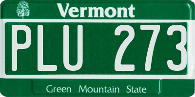 VT license plate PLU273