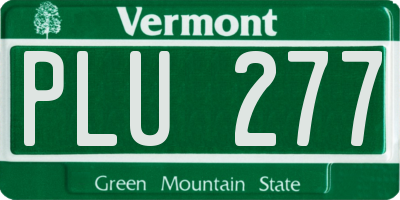 VT license plate PLU277