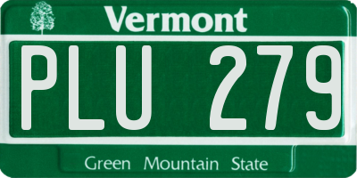 VT license plate PLU279