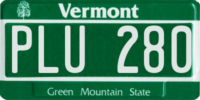 VT license plate PLU280