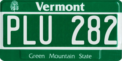 VT license plate PLU282