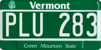 VT license plate PLU283