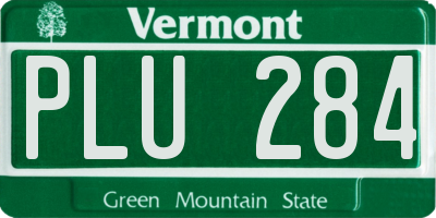 VT license plate PLU284