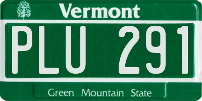 VT license plate PLU291