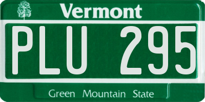 VT license plate PLU295
