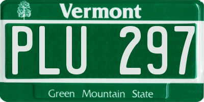 VT license plate PLU297