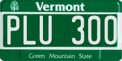 VT license plate PLU300