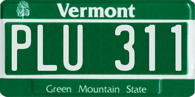 VT license plate PLU311