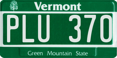 VT license plate PLU370