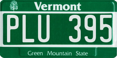 VT license plate PLU395