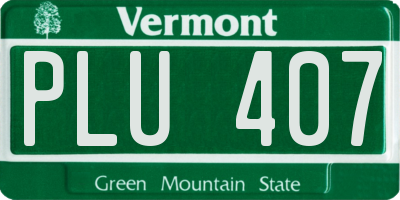 VT license plate PLU407