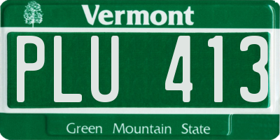 VT license plate PLU413