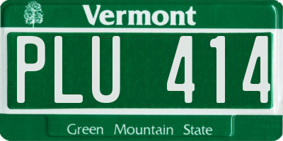 VT license plate PLU414