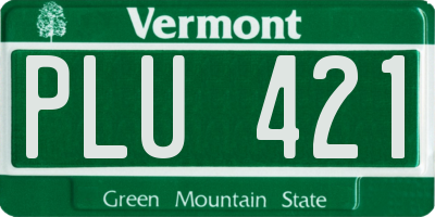 VT license plate PLU421