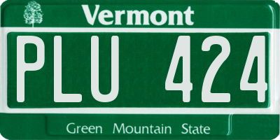 VT license plate PLU424