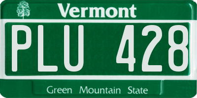 VT license plate PLU428