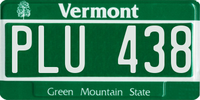 VT license plate PLU438
