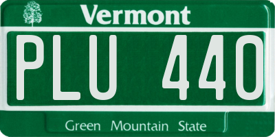 VT license plate PLU440