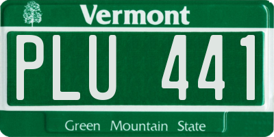 VT license plate PLU441