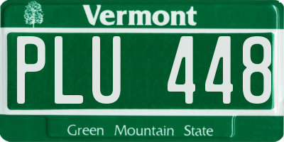 VT license plate PLU448