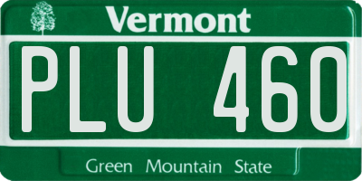 VT license plate PLU460