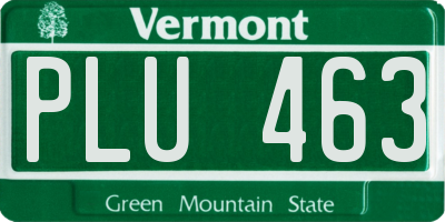 VT license plate PLU463