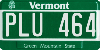 VT license plate PLU464