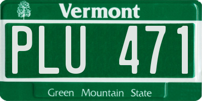 VT license plate PLU471