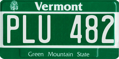 VT license plate PLU482