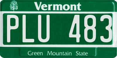 VT license plate PLU483