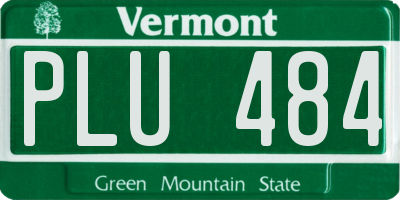 VT license plate PLU484