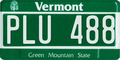 VT license plate PLU488