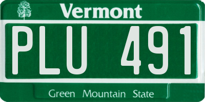 VT license plate PLU491