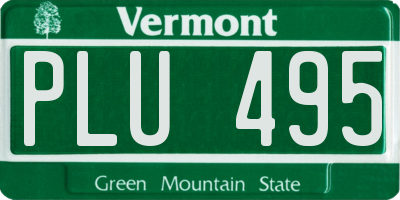 VT license plate PLU495