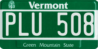 VT license plate PLU508